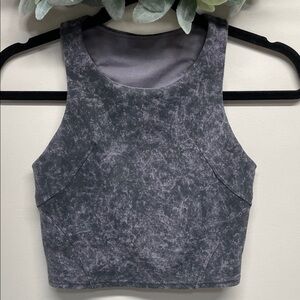 Lululemon Invigorate Training Tank Top Denim Wash Print Dusky Lavender Black 4